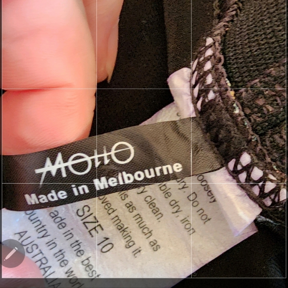 Motto skirt crushed velvet paisley colourful rich navy blue pencil size 10/12 - Picture 5 of 8